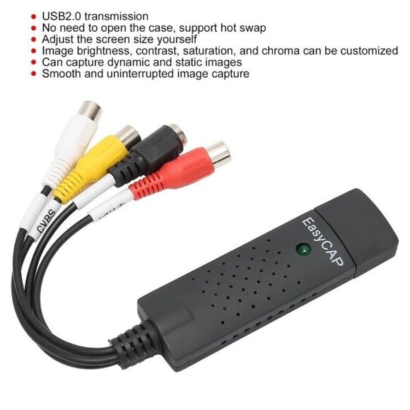 Easy Capture 2.0 Video Adapter With Audio Capture Edit High Quality Video Audio - Picture 9 of 12